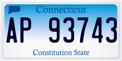 CT license plate AP93743