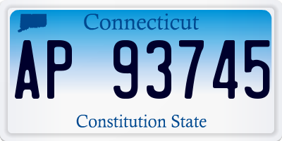 CT license plate AP93745