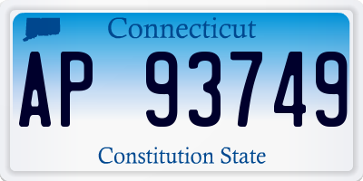 CT license plate AP93749
