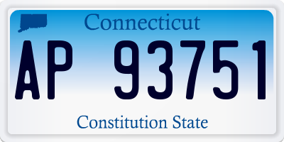 CT license plate AP93751