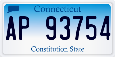 CT license plate AP93754
