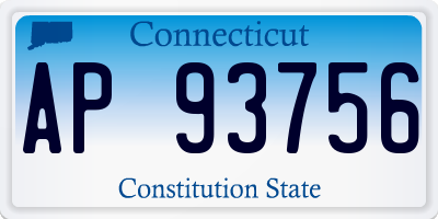 CT license plate AP93756