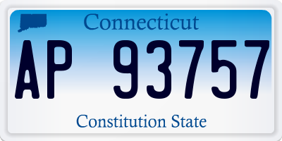 CT license plate AP93757