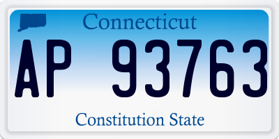 CT license plate AP93763