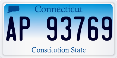 CT license plate AP93769