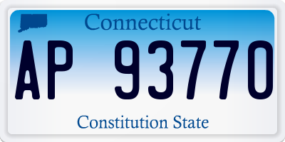 CT license plate AP93770