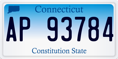 CT license plate AP93784