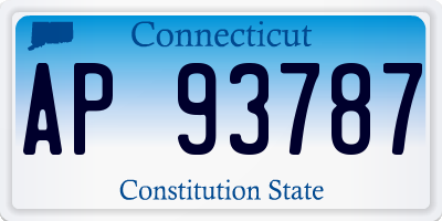 CT license plate AP93787