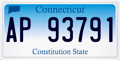 CT license plate AP93791