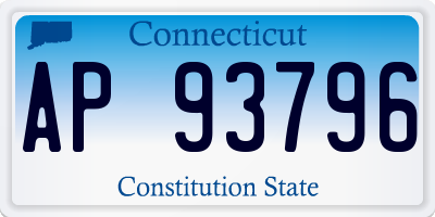 CT license plate AP93796