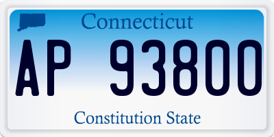CT license plate AP93800