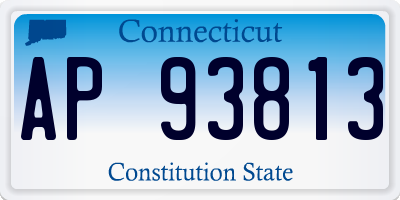 CT license plate AP93813