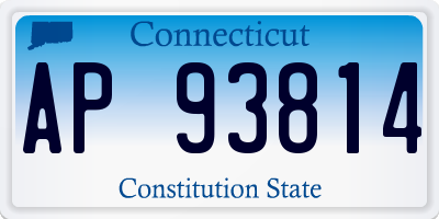 CT license plate AP93814