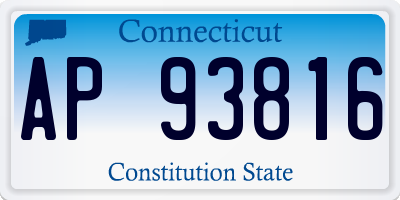 CT license plate AP93816