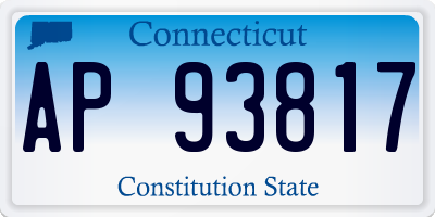 CT license plate AP93817
