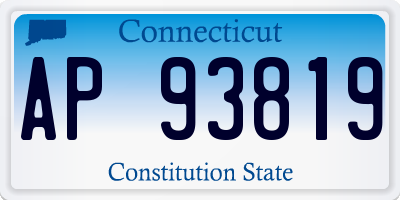 CT license plate AP93819