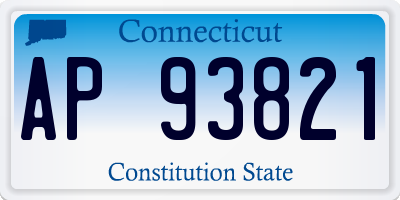 CT license plate AP93821