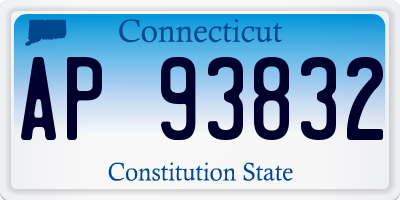 CT license plate AP93832