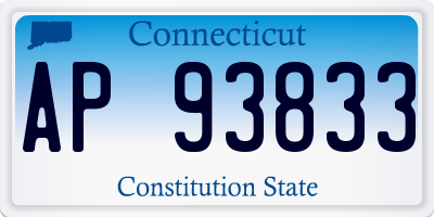 CT license plate AP93833