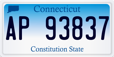 CT license plate AP93837