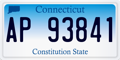 CT license plate AP93841