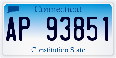 CT license plate AP93851