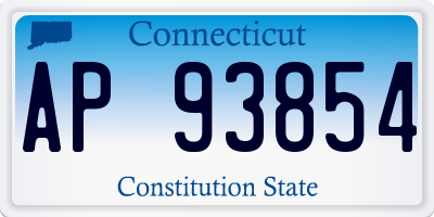 CT license plate AP93854