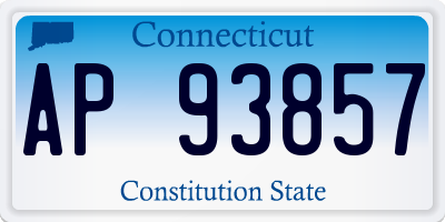 CT license plate AP93857