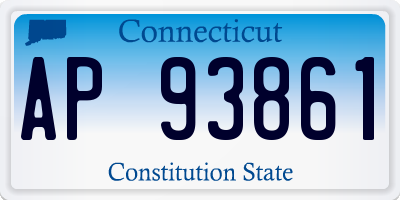 CT license plate AP93861