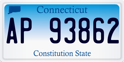 CT license plate AP93862