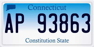 CT license plate AP93863