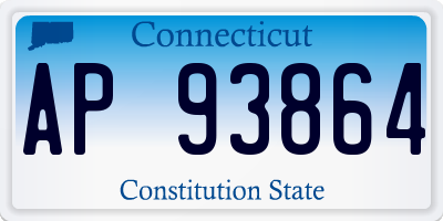 CT license plate AP93864