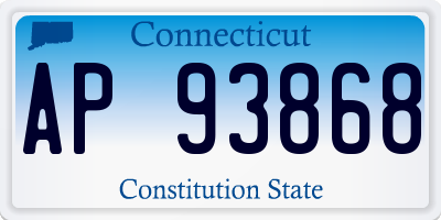 CT license plate AP93868