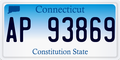 CT license plate AP93869