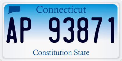 CT license plate AP93871