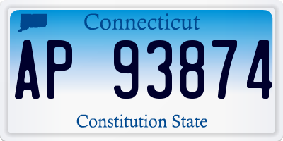 CT license plate AP93874