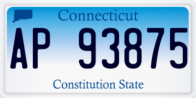 CT license plate AP93875