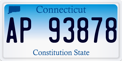 CT license plate AP93878