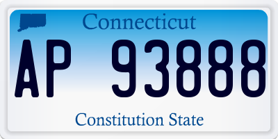 CT license plate AP93888