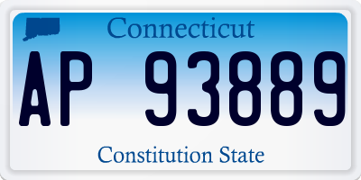 CT license plate AP93889