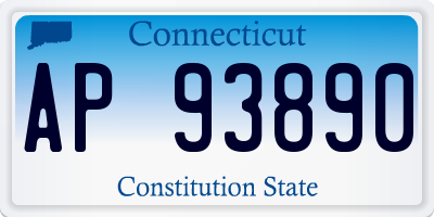 CT license plate AP93890