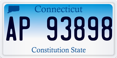 CT license plate AP93898