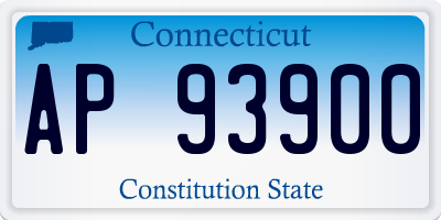 CT license plate AP93900