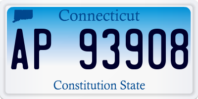 CT license plate AP93908