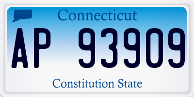 CT license plate AP93909