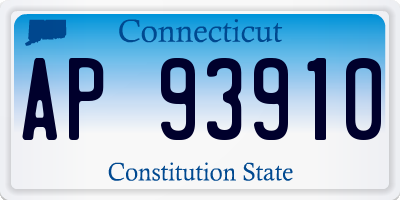 CT license plate AP93910