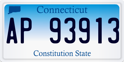 CT license plate AP93913