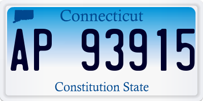 CT license plate AP93915