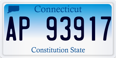 CT license plate AP93917
