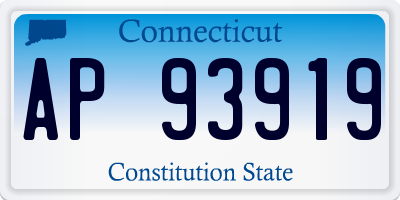 CT license plate AP93919
